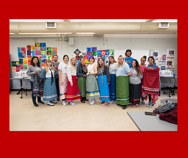 participants in stomp skirt-making workshop